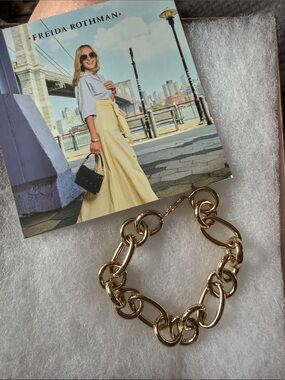 Freida Rothman Vault Gold Plated Link Bracelet